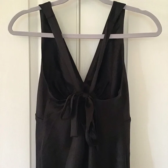 Third Form Elegant Black Satin Sleeveless bias midi Dress Australia Sz 8 - Picture 5 of 7
